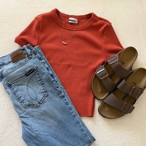 UO Perfect Ribbed Baby Tee